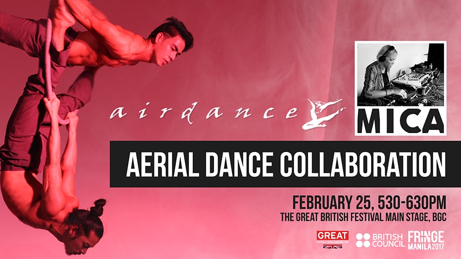 Aerial dance collaboration with Airdance and Mica British Council